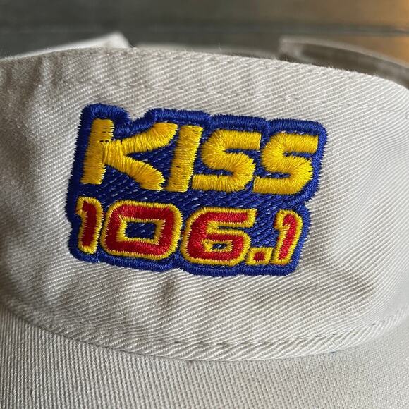 106.1 KISS FM Radio Music Station Dallas Fort Worth Texas Visor Hat Vintage Y2K - Picture 2 of 9